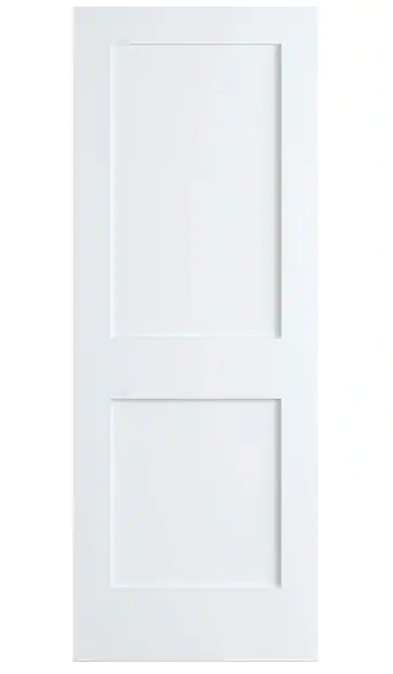 White Primed 2-Panel Shaker Interior Door Slab – DF Studio NYC