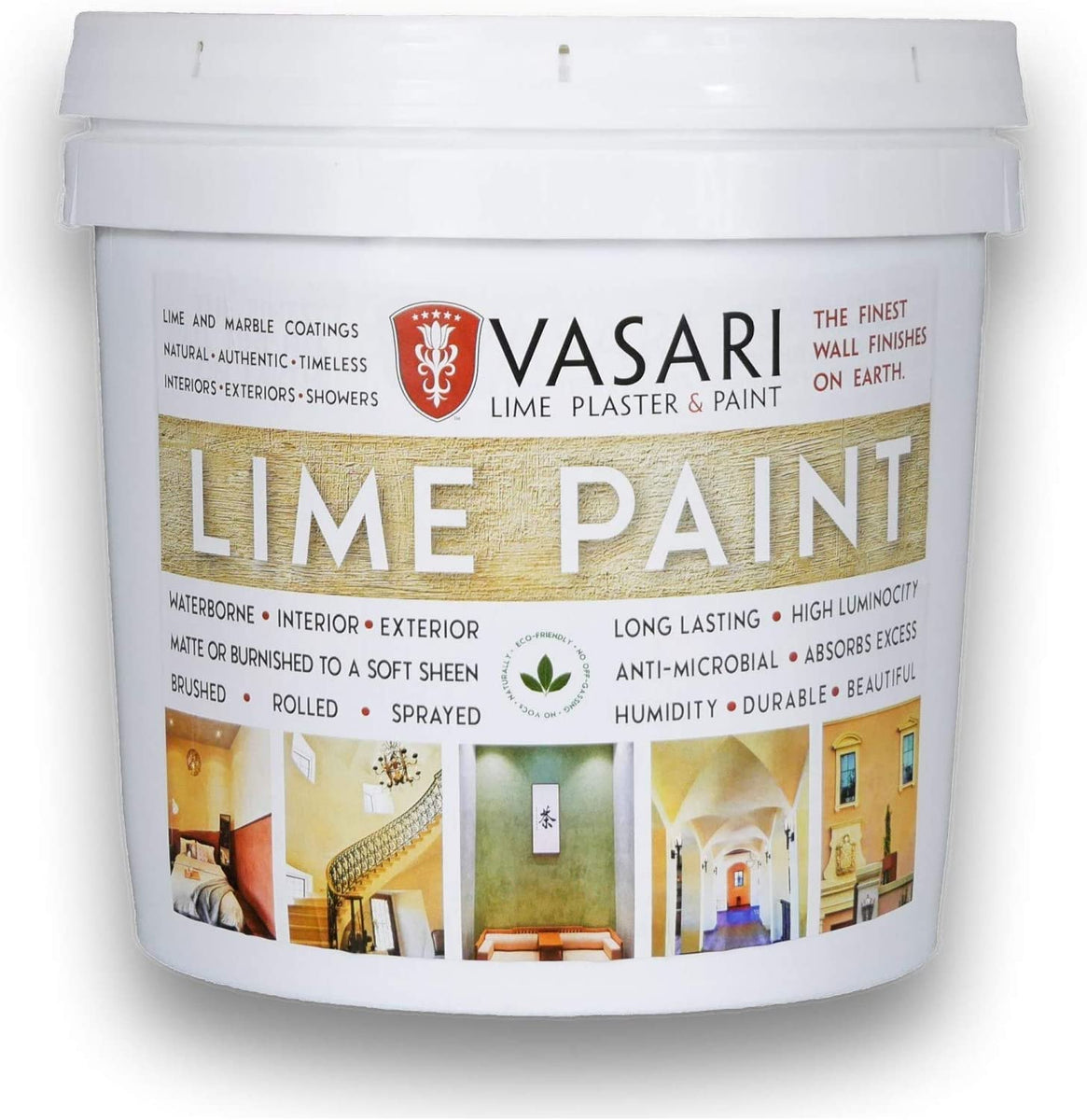 VASARI Lime Plaster and Paint, Veneziano Plaster (Smooth Finish), Made  from Natural Lime and Powdered Marble, color: Natural White #1