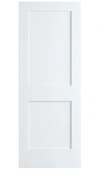 White Primed 2-Panel Shaker Interior Door Slab