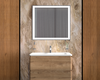 Modern Wall-Mounted Bathroom Vanity with Washbasin | Comfort Teak Natural Collection