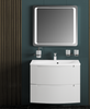 Modern Wall-Mount Bathroom Vanity with Washbasin | Delux Rosewood Collection