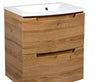 Modern Wall-Mount Bathroom Vanity with Washbasin | Delux Rosewood Collection