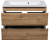 Modern Wall-Mounted Bathroom Vanity with Washbasin | Comfort Teak Natural Collection