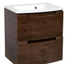 Modern Wall-Mount Bathroom Vanity with Washbasin | Delux Rosewood Collection