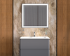 Modern Wall-Mounted Bathroom Vanity with Washbasin | Comfort Teak Natural Collection