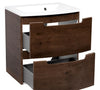 Modern Wall-Mount Bathroom Vanity with Washbasin | Delux Rosewood Collection