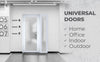 Manux 8102 Exterior Metal Plastic Door