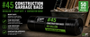 Black Construction Garbage Bags 40 GAL