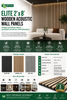 Wooden Acoustic Wall Panels 8'x2'- 4pcs per box