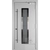 MODERN FRONT STEEL DOOR ARGOS BROWN/WHITE 37 2/5" X 81 1/2" LHI + HARDWARE