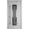 MODERN FRONT STEEL DOOR ARGOS ANTRACIT/WHITE 37 2/5" X 81 1/2" LHI + HARDWARE