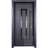 MODERN FRONT STEEL DOOR ARGOS ANTRACIT/WHITE 37 2/5" X 81 1/2" LHI + HARDWARE