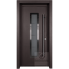 MODERN FRONT STEEL DOOR ARGOS BROWN/WHITE 37 2/5" X 81 1/2" LHI + HARDWARE