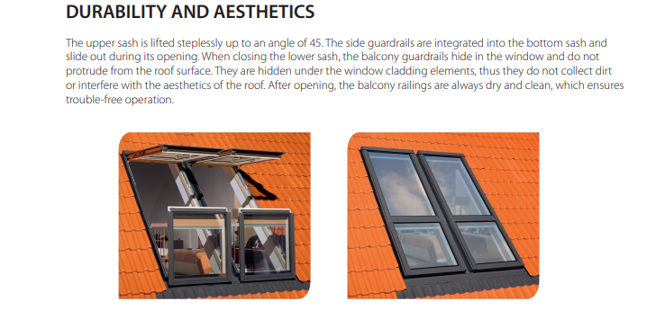 FGH-V Manual Venting Deck-Mounted Skylight Balcony Window w/Laminated ...