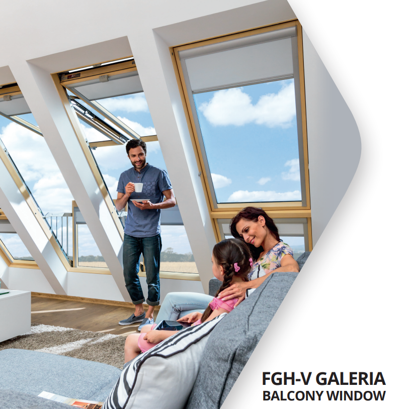 FGH-V Manual Venting Deck-Mounted Skylight Balcony Window w/Laminated ...