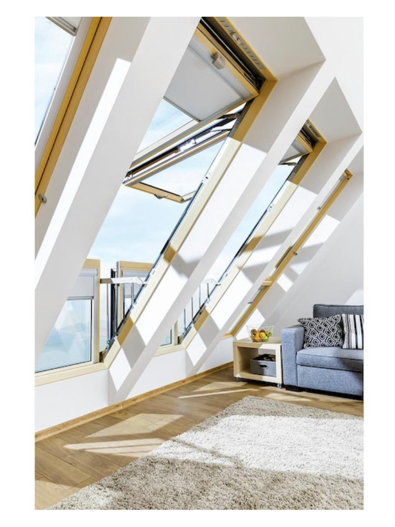 FGH-V Manual Venting Deck-Mounted Skylight Balcony Window w/Laminated ...