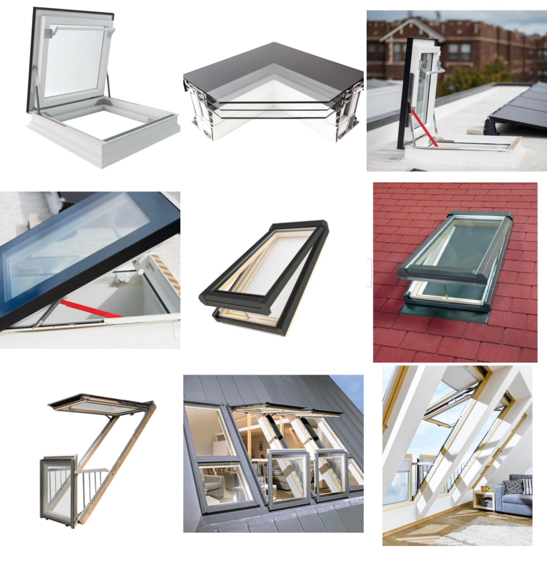 FGH-V Manual Venting Deck-Mounted Skylight Balcony Window w/Laminated ...