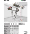 LMF 60 METAL FOLDING ATTIC LADDER - FIRE RATED
