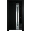 MODERN FRONT STEEL DOOR ZEPHYR BLACK/WHITE 37 2/5" X 81 1/2" LHI + HARDWARE