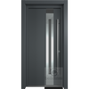 MODERN FRONT STEEL DOOR ZEPHYR ANTRACIT/WHITE 37 2/5" X 81 1/2" LHI + HARDWARE
